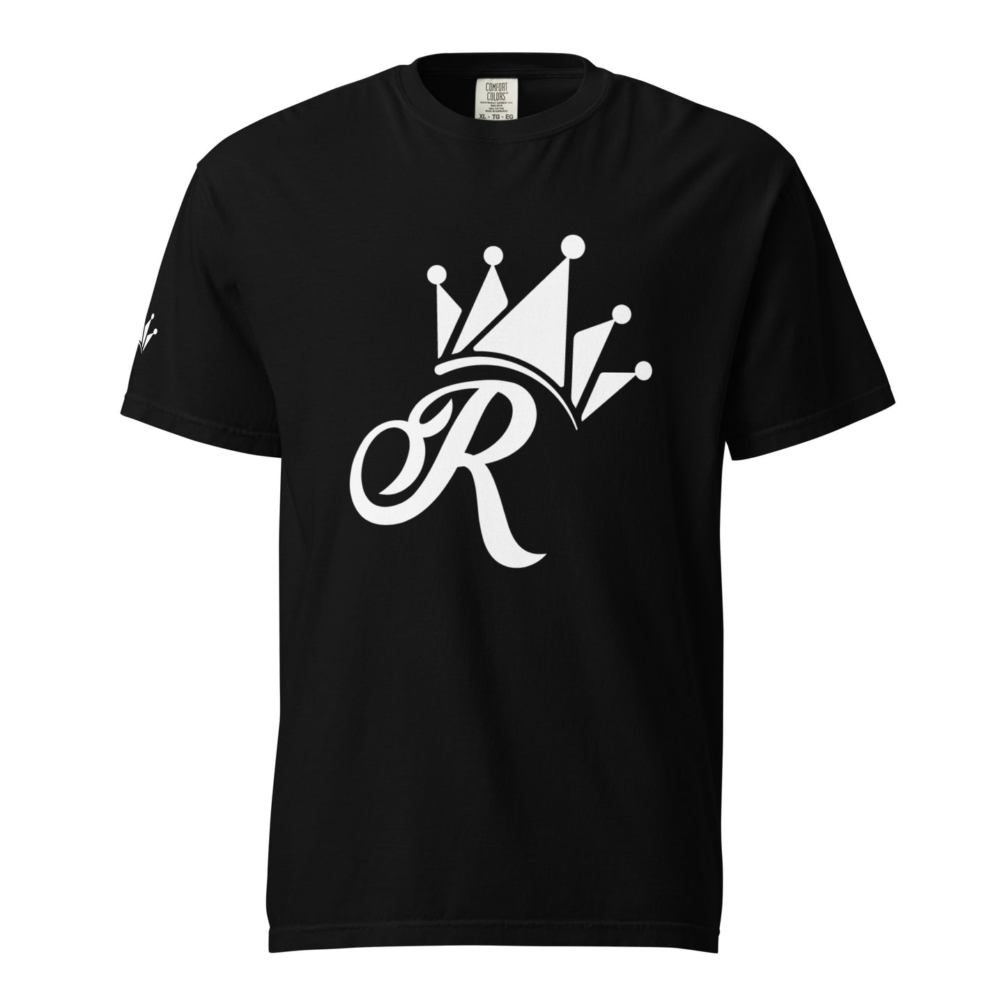 Royal-tz Men's "R" design heavyweight t-shirt Black