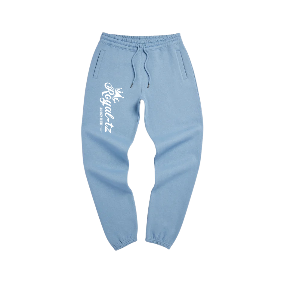 Royal-tz Cloudy Blue Organic Cotton Sweatpants