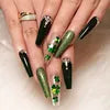 Wholesale 24 Pcs Medium Length Ballerina Art Acrylic Press on Nails Artificial Fingernails Customize Candy False Nails 2788