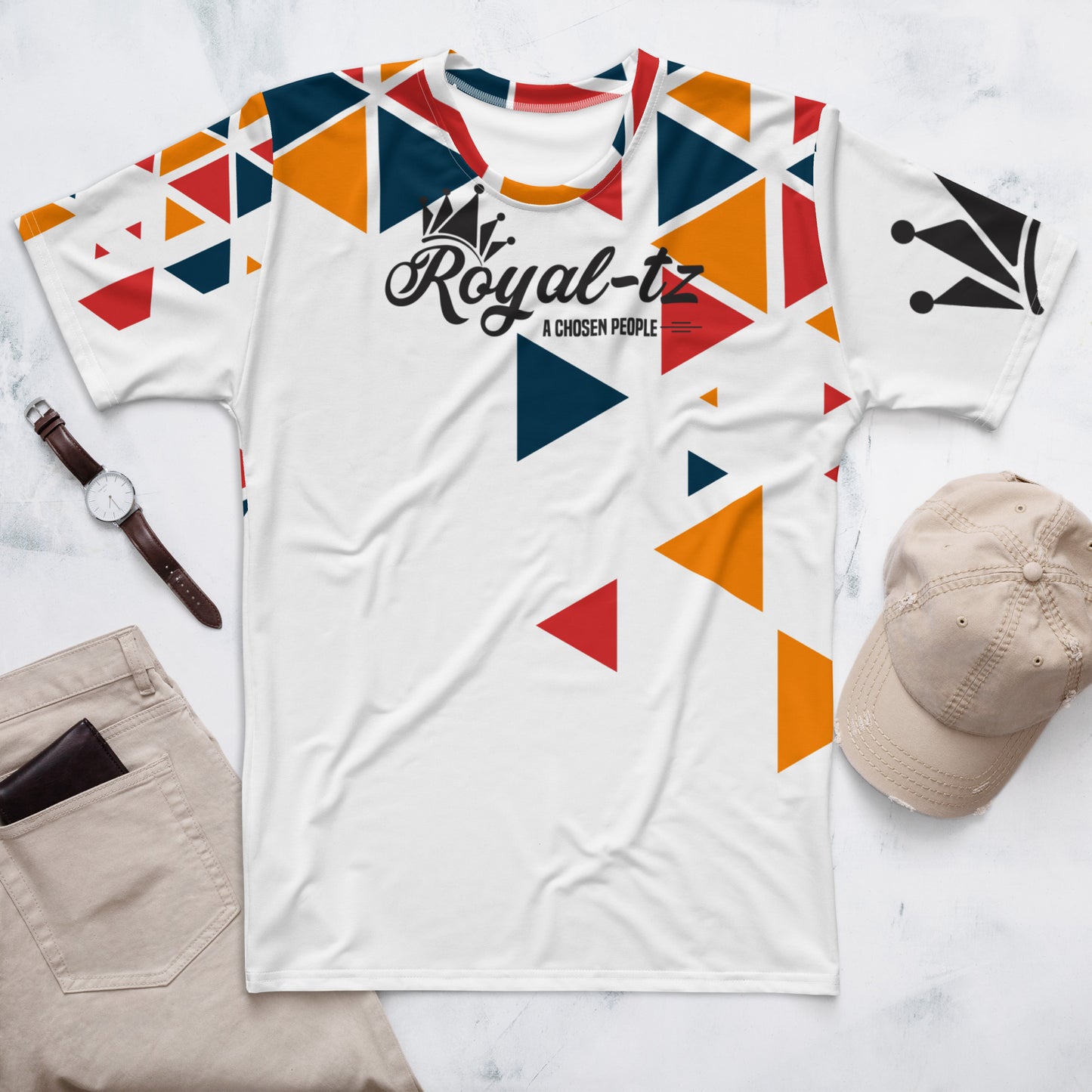 Royal-tz Men's Trangle Print t-shirt