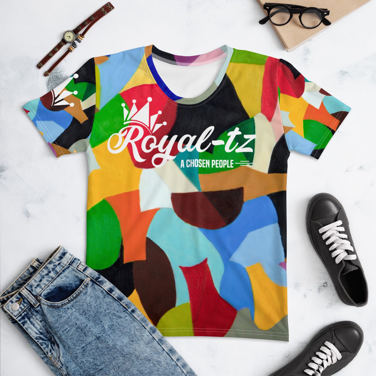 Royal-tz Women's Colorful Design T-shirt