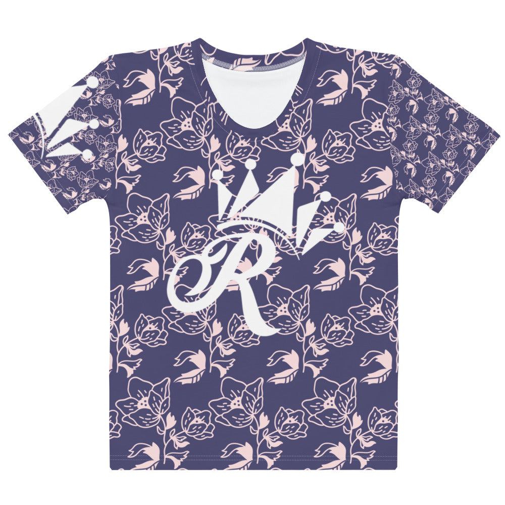 Royal-tz Women's Flower Pattern T-shirt