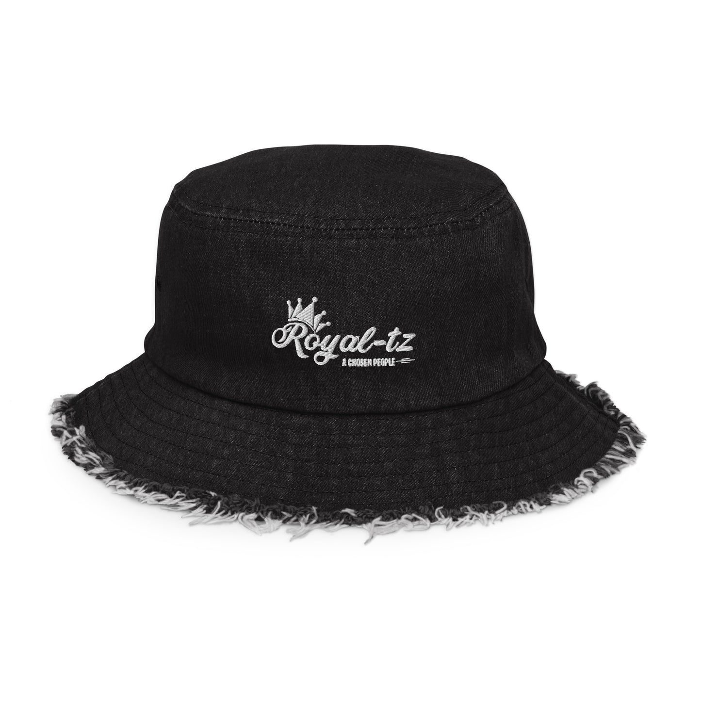 Royasl-tz Distressed denim bucket hat