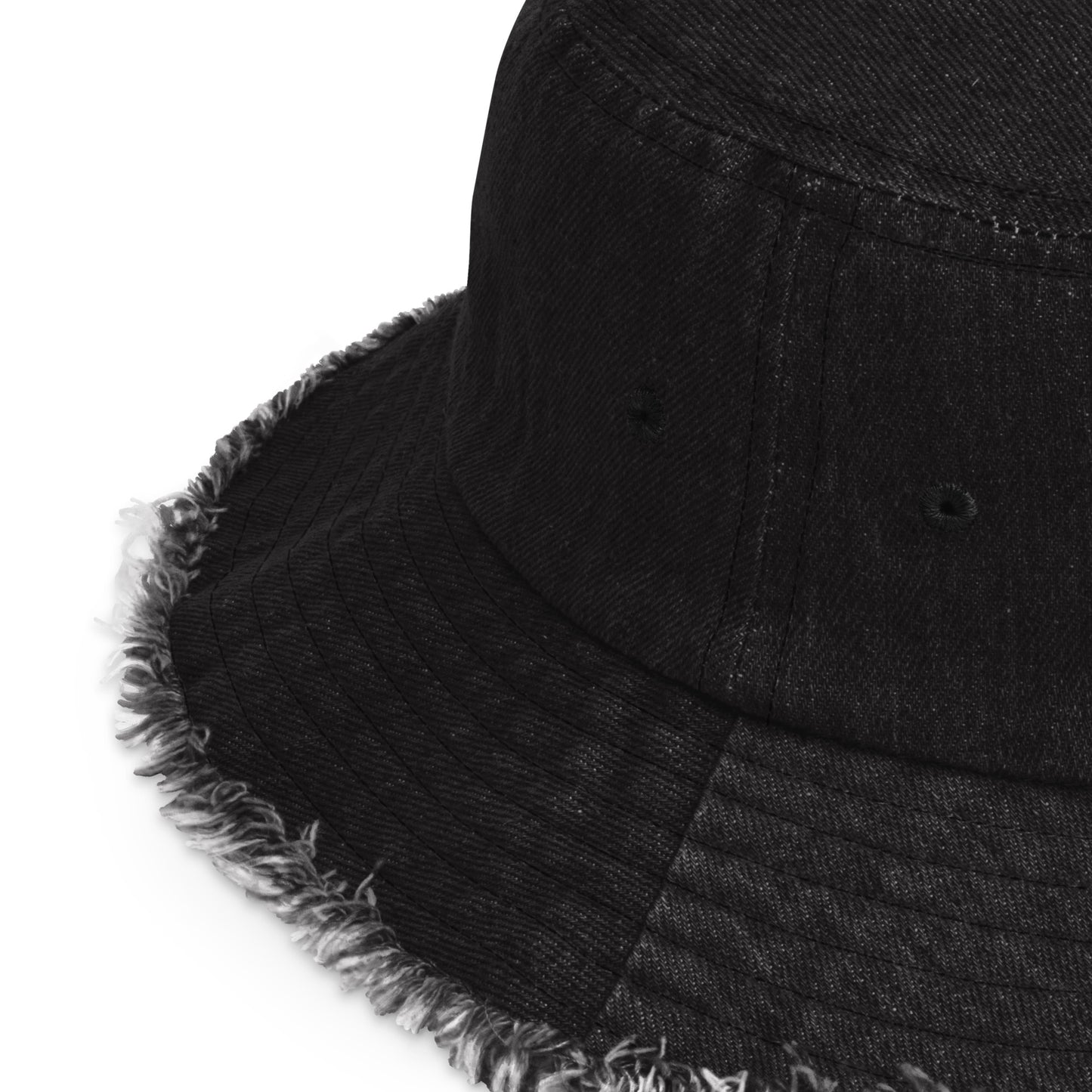 Royasl-tz Distressed denim bucket hat