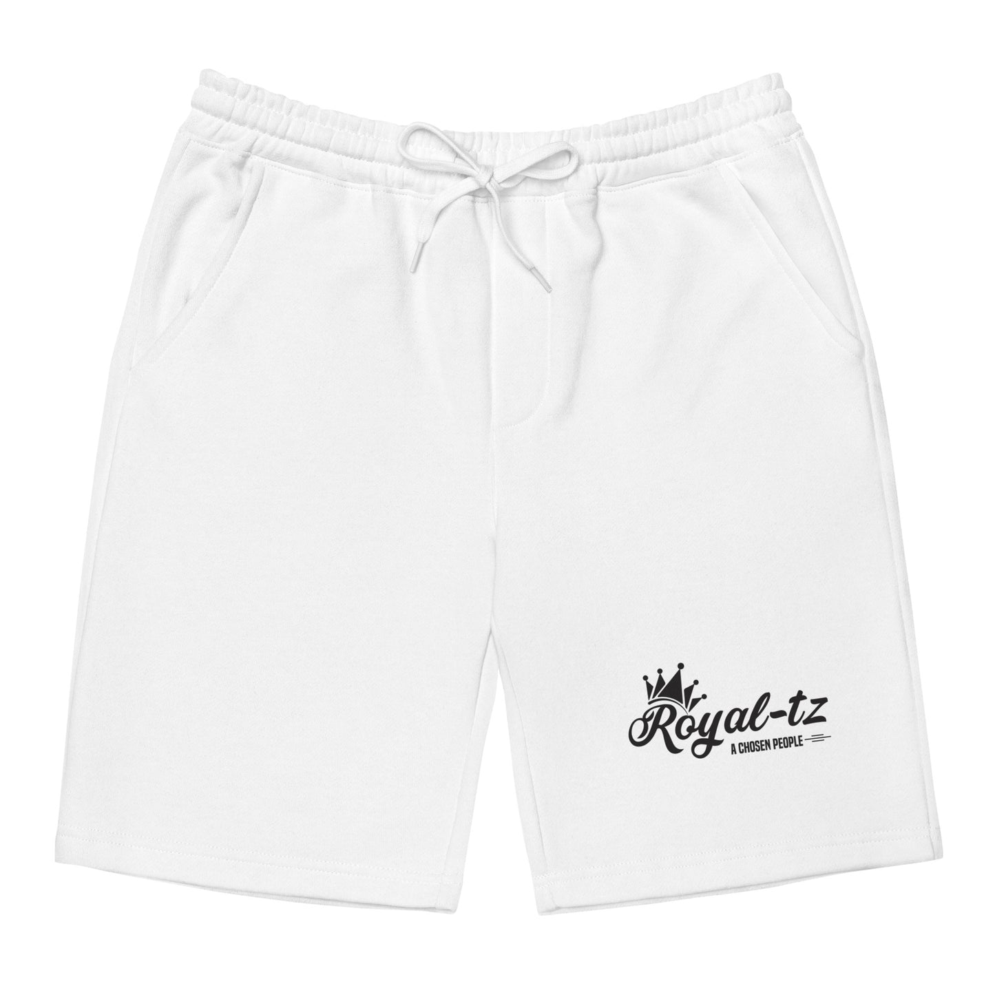 Royl-tz Men's fleece shorts- White