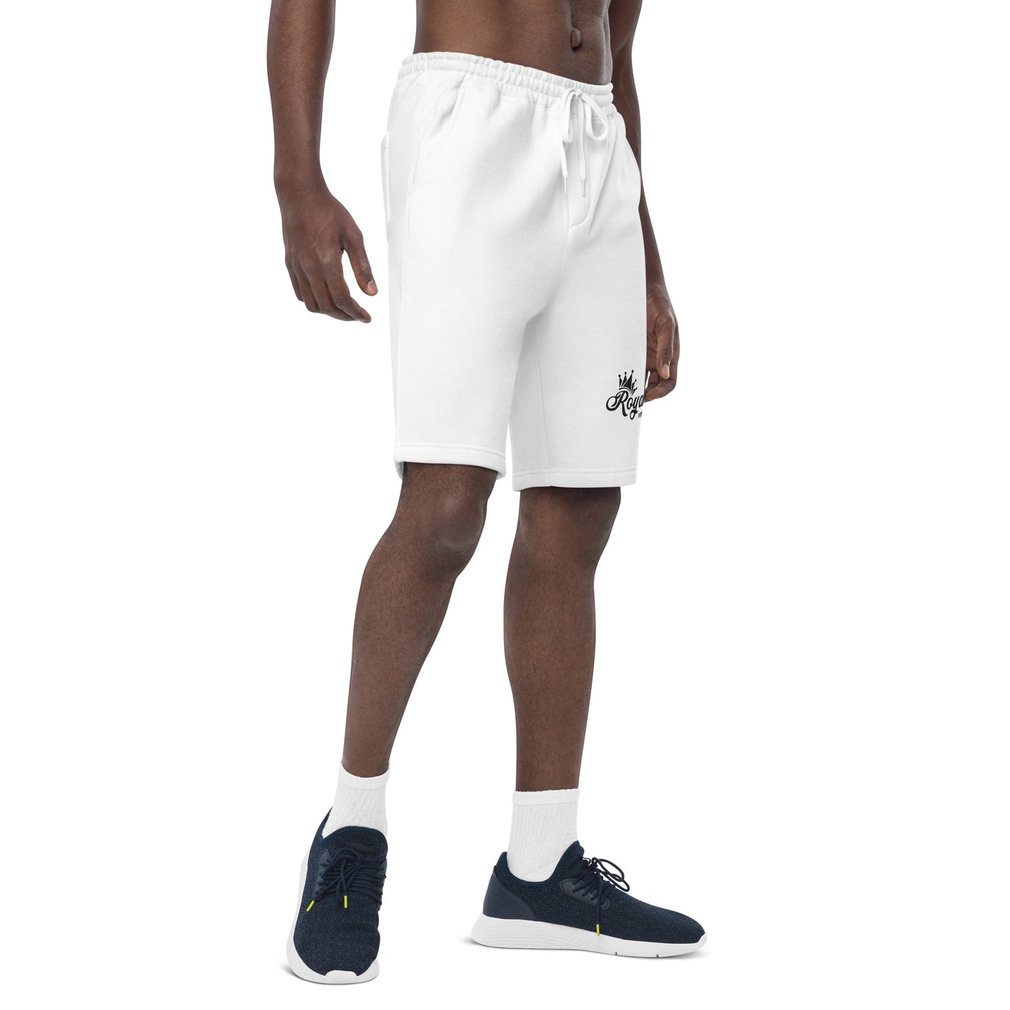 Royl-tz Men's fleece shorts- White