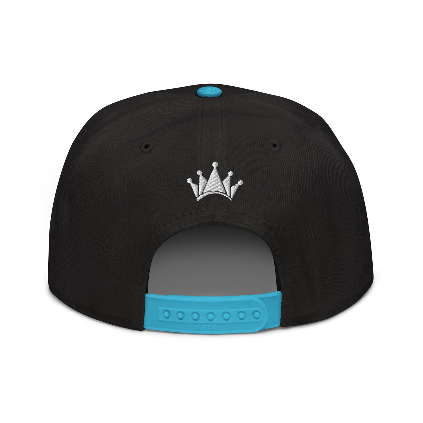 Sky Blue and Black Signature "R" Crowned Snapback Hat