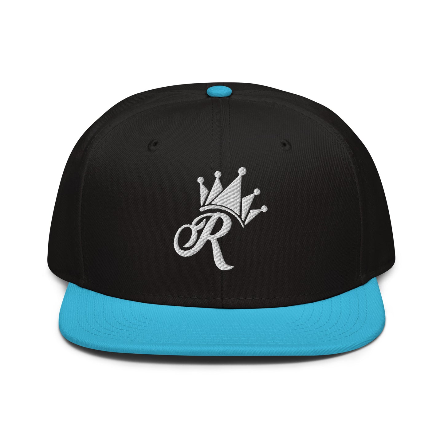 Sky Blue and Black Signature "R" Crowned Snapback Hat