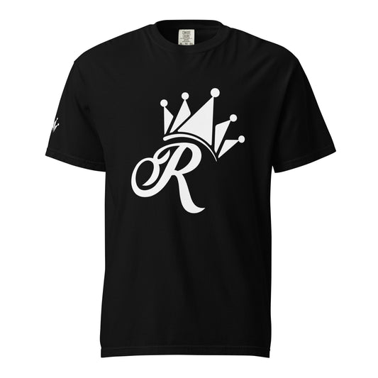 Royal-tz Men's "R" design heavyweight t-shirt Black