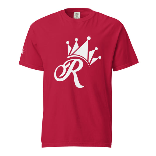 Royal-tz Men's "R" design heavyweight t-shirt -Red