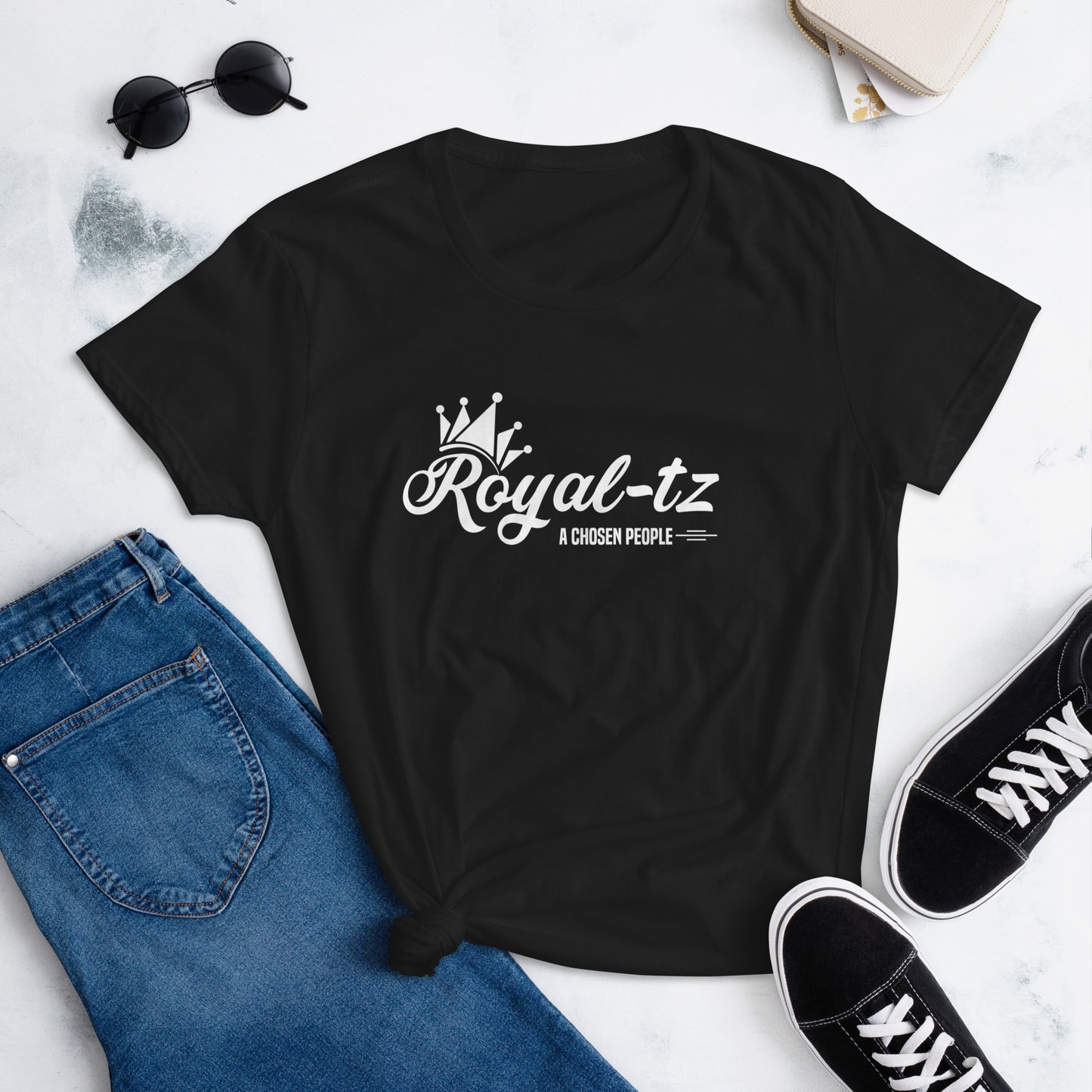 Royal-tz Women's Black short sleeve t-shirt